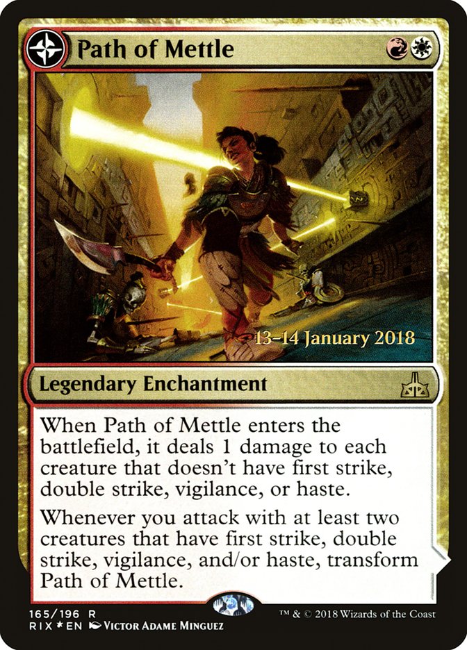 Path of Mettle // Metzali, Tower of Triumph [Rivals of Ixalan Prerelea Path of Mettle // Metzali, Tower of Triumph [Rivals of Ixalan Prerelea