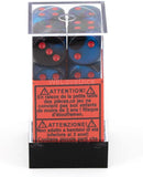 Chessex D&D Dice-16mm Gemini Black-Starlight™/Red Plastic Polyhedral Dice Set (26658)