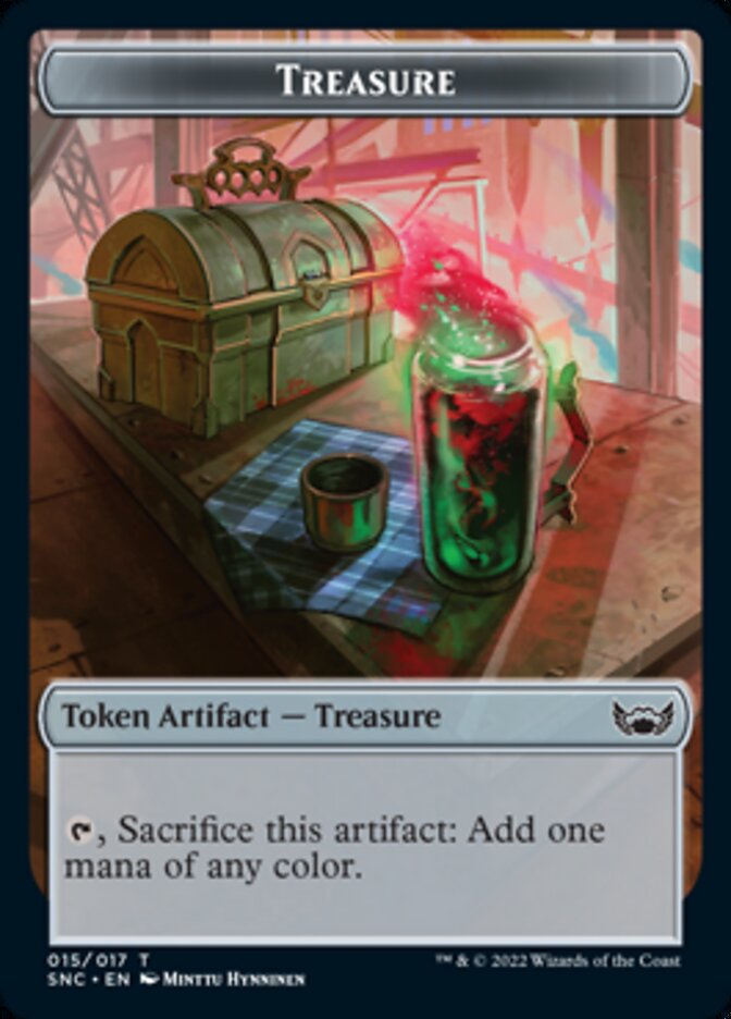 Ooze (026) // Treasure (015) Double-Sided Token [Streets of New Capenn
