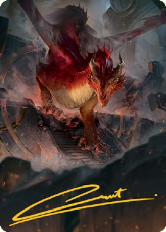 Red Dragon Art Card (Gold-Stamped Signature) [Dungeons & Dragons: Adve