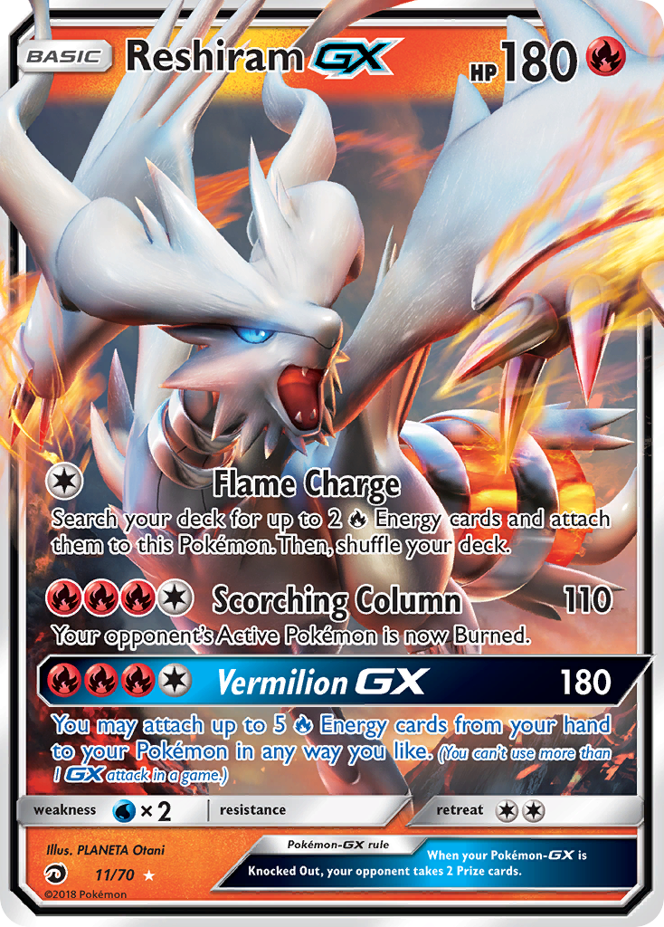 Carta Reshiram e Charizard-GX (NM)