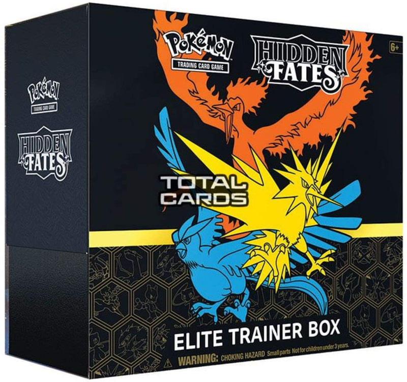 Hidden Fates Elite Trainer Box Pokemon TCG 10 Booster packs + More.