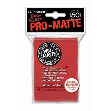 50ct Pro-Matte Red Standard Deck Protectors