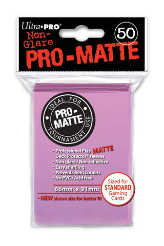 50ct Pro-Matte Pink Standard Deck Protectors