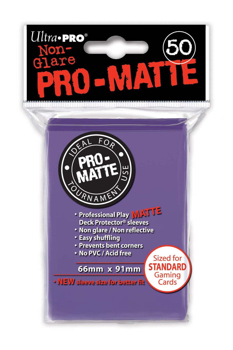 50ct Pro-Matte Purple Standard Deck Protectors