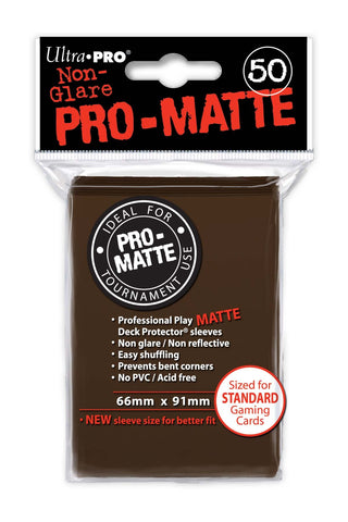50ct Pro-Matte Brown Standard Deck Protectors