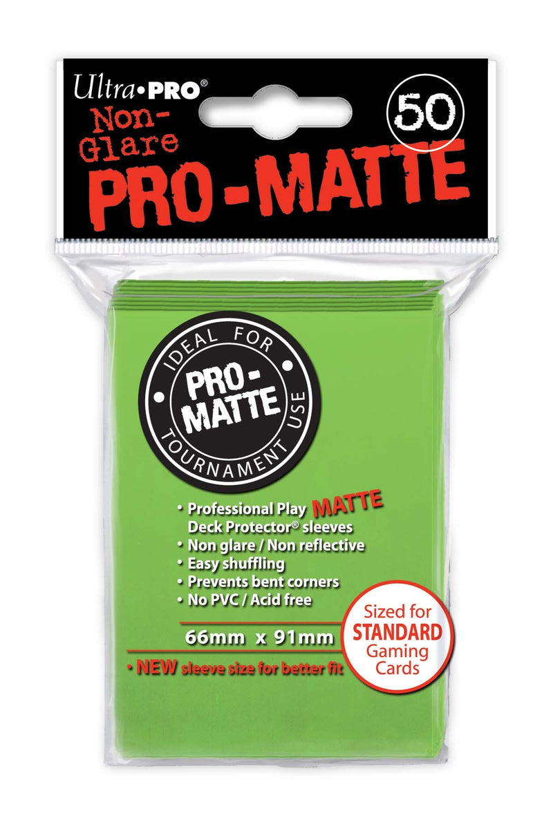 50ct Pro-Matte Lime Green Standard Deck Protectors