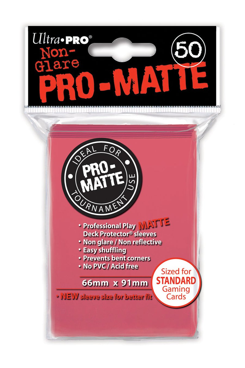 50ct Pro-Matte Fuchsia Standard Deck Protectors