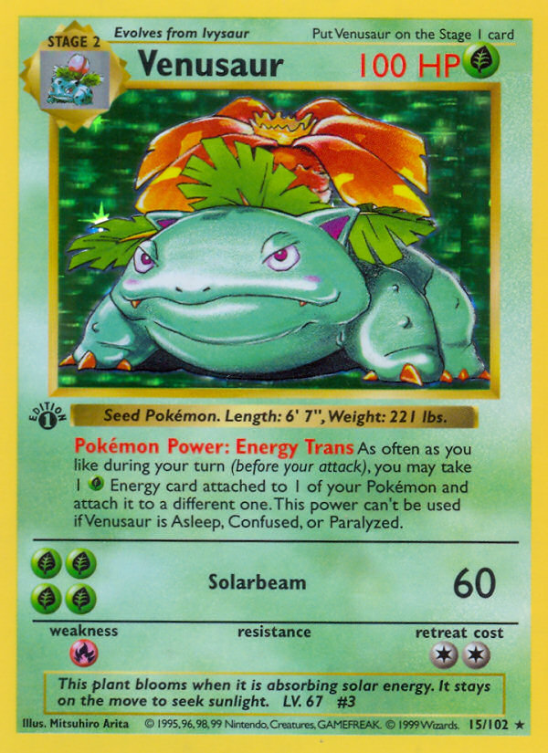 Kit Carta Pokémon Venusaur E Evoluções Em Português