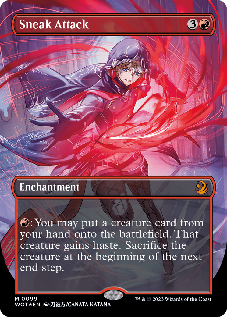 Sneak Attack (Anime Borderless) (Confetti Foil) [Wilds of Eldraine: En Sneak Attack (Anime Borderless) (Confetti Foil) [Wilds of Eldraine: En