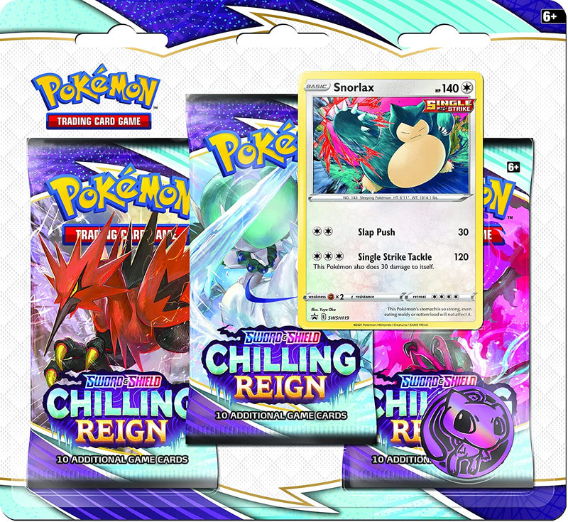 Chilling Reign Sealed 3 Booster Pack (Blister) [Snorlax or Eevee]