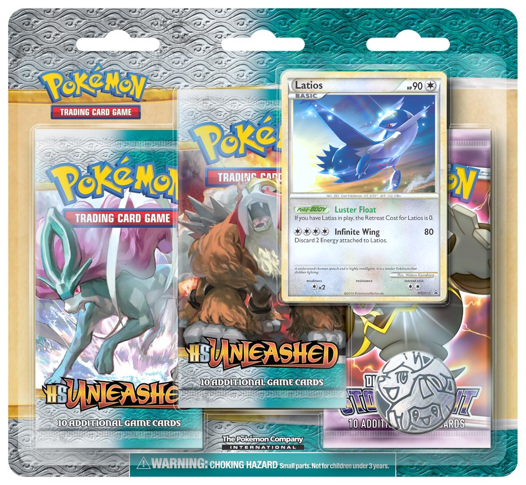 pokemon cards 3 pack HeartGold & SoulSilver: Unleashed