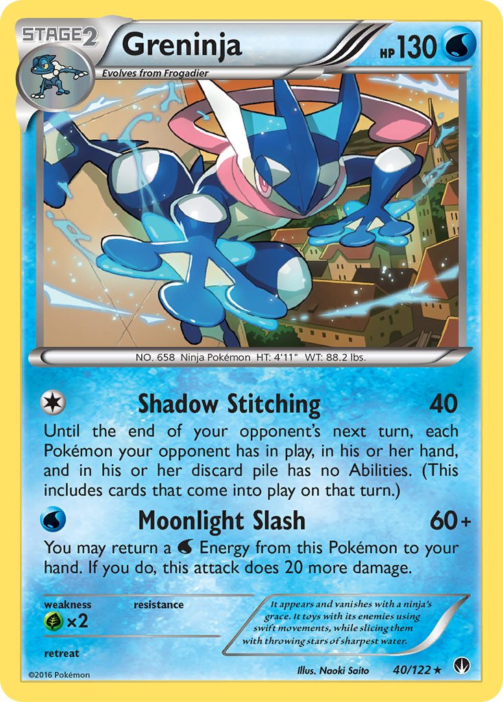 pokemon tcg breakpoint card list Greninja (40/122) (Theme Deck Exclusive) [XY: BREAKpoint]