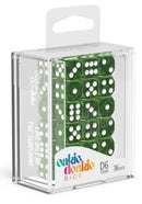 D6 Dice 12 mm Marble - Green (36)