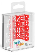 D6 Dice 12 mm Translucent - Red (36)