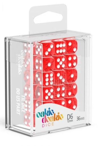 D6 Dice 12 mm Translucent - Red (36)