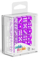 D6 Dice 12 mm Translucent - Purple (36)