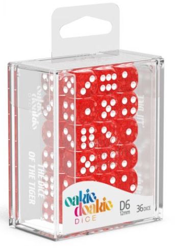 D6 Dice 12 mm Speckled - Red (36)