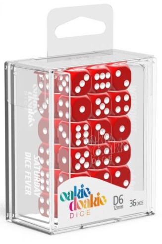 D6 Dice 12 mm Solid - Red (36)