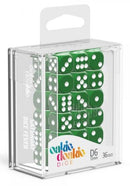 D6 Dice 12 mm Solid - Green (36)
