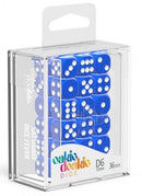 D6 Dice 12 mm Solid - Blue (36)
