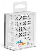 D6 Dice 12 mm Solid - White (36)