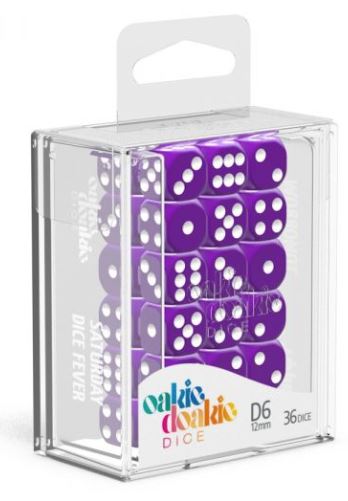 D6 Dice 12 mm Solid - Purple (36)