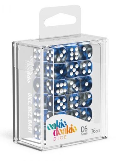 D6 Dice 12 mm Gemidice - Liquid Steel (36)