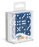 D6 Dice 16 mm Marble - Blue (12)