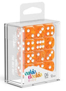 D6 Dice 16 mm Translucent - Orange (12)