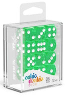 D6 Dice 16 mm Speckled - Green (12)