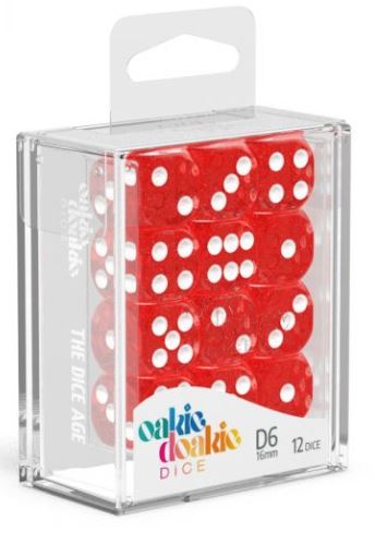D6 Dice 16 mm Speckled - Red (12)