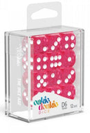 D6 Dice 16 mm Speckled - Pink (12)