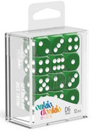 D6 Dice 16 mm Solid - Green (12)