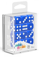 D6 Dice 16 mm Solid - Blue (12)