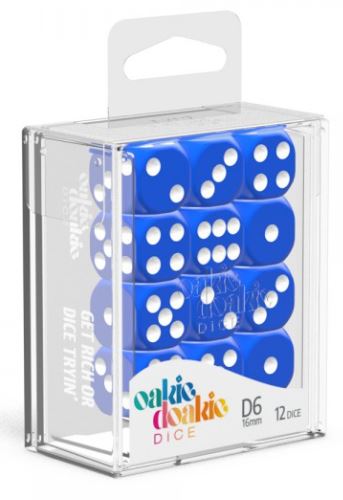 D6 Dice 16 mm Solid - Blue (12)