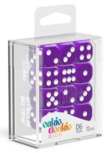 D6 Dice 16 mm Solid - Purple (12)