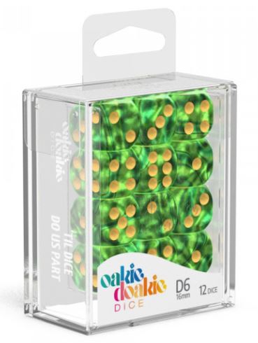 D6 Dice 16 mm Gemidice - Jungle (12)