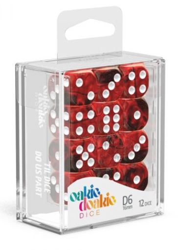 D6 Dice 16 mm Gemidice - Vampire (12)