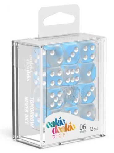 D6 Dice 16 mm Glow in the Dark - Arctic (12)