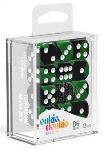 D6 Dice 16 mm Glow in the Dark - Biohazard (12)