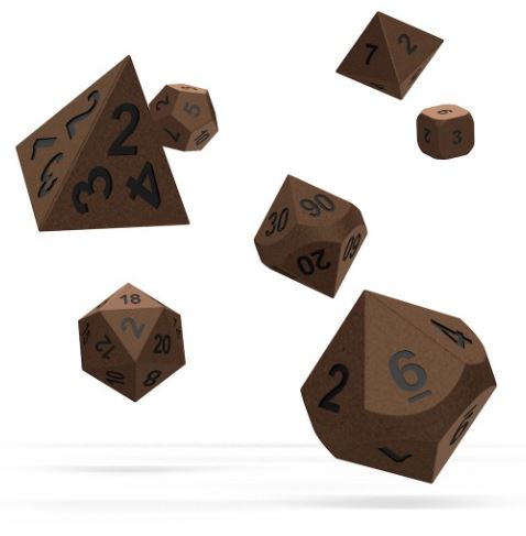 RPG Set Metal Dice - Brasstige (7)