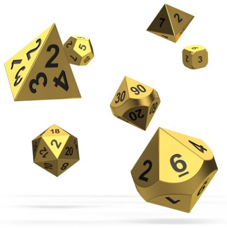 RPG Set Metal Dice - Aurym (7)