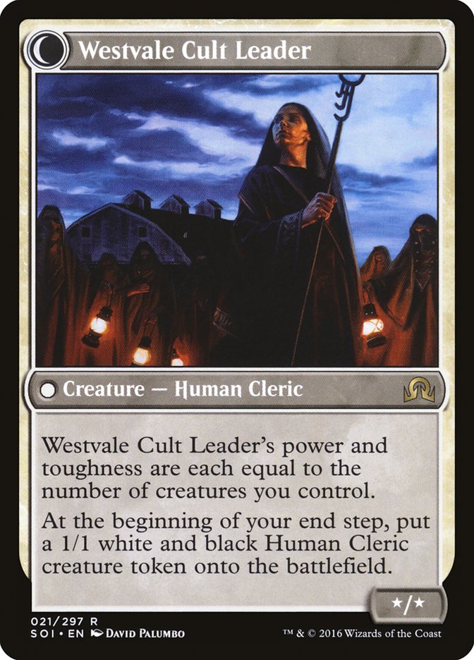 Hanweir Militia Captain // Westvale Cult Leader [Shadows over Innistrad]