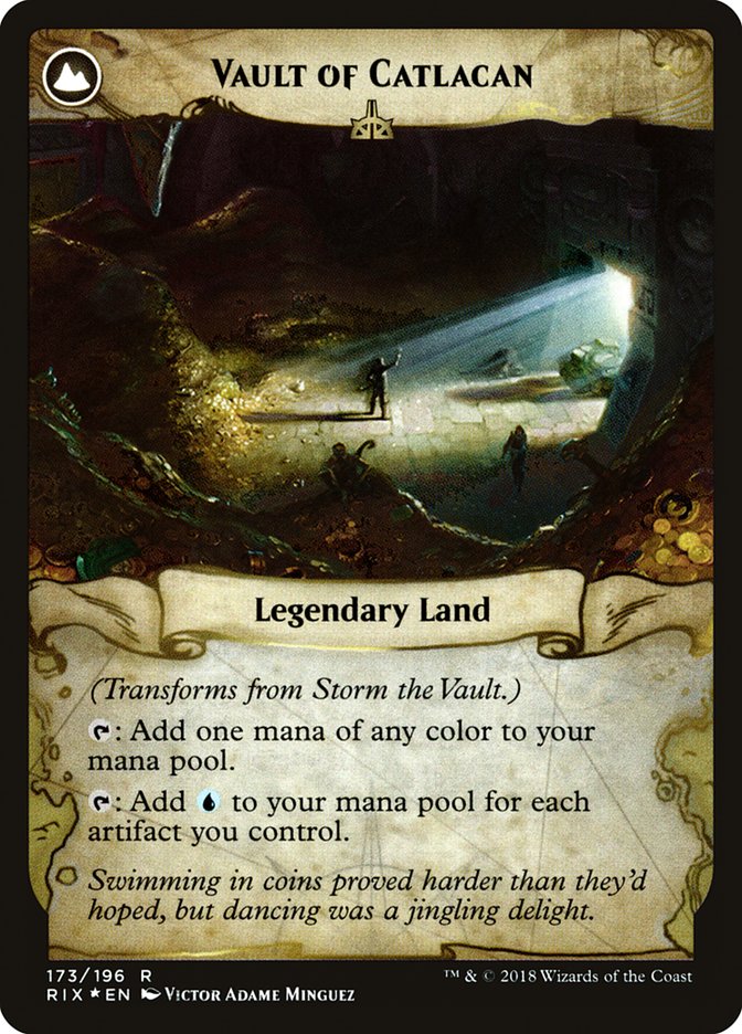 Storm the Vault // Vault of Catlacan [Rivals of Ixalan Prerelease Prom