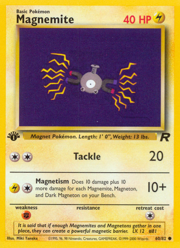 Magnemite (60/82) [Team Rocket 1st Edition]