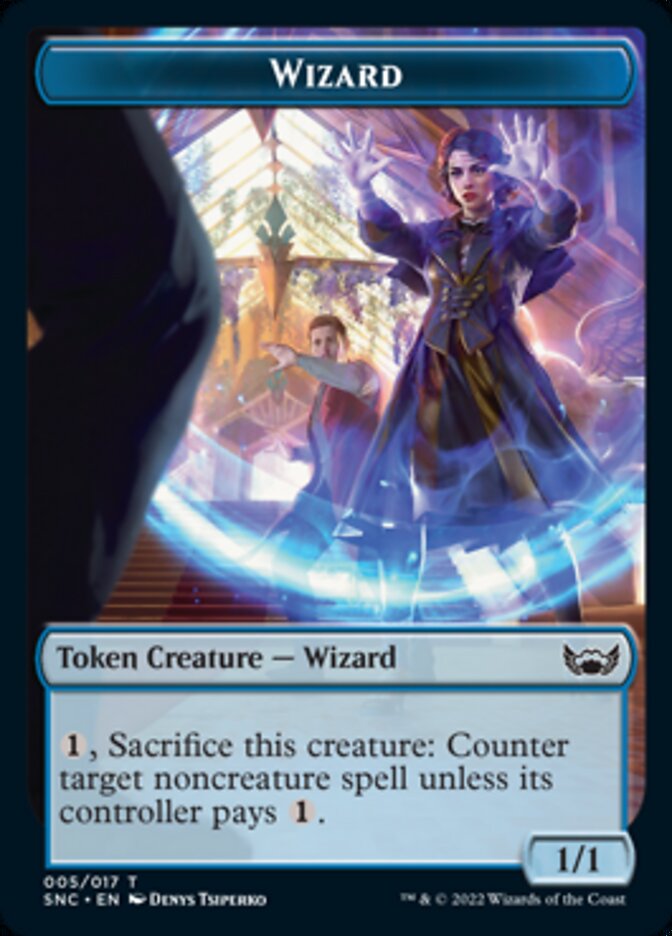 Treasure (014) // Wizard Double-Sided Token [Streets of New Capenna To