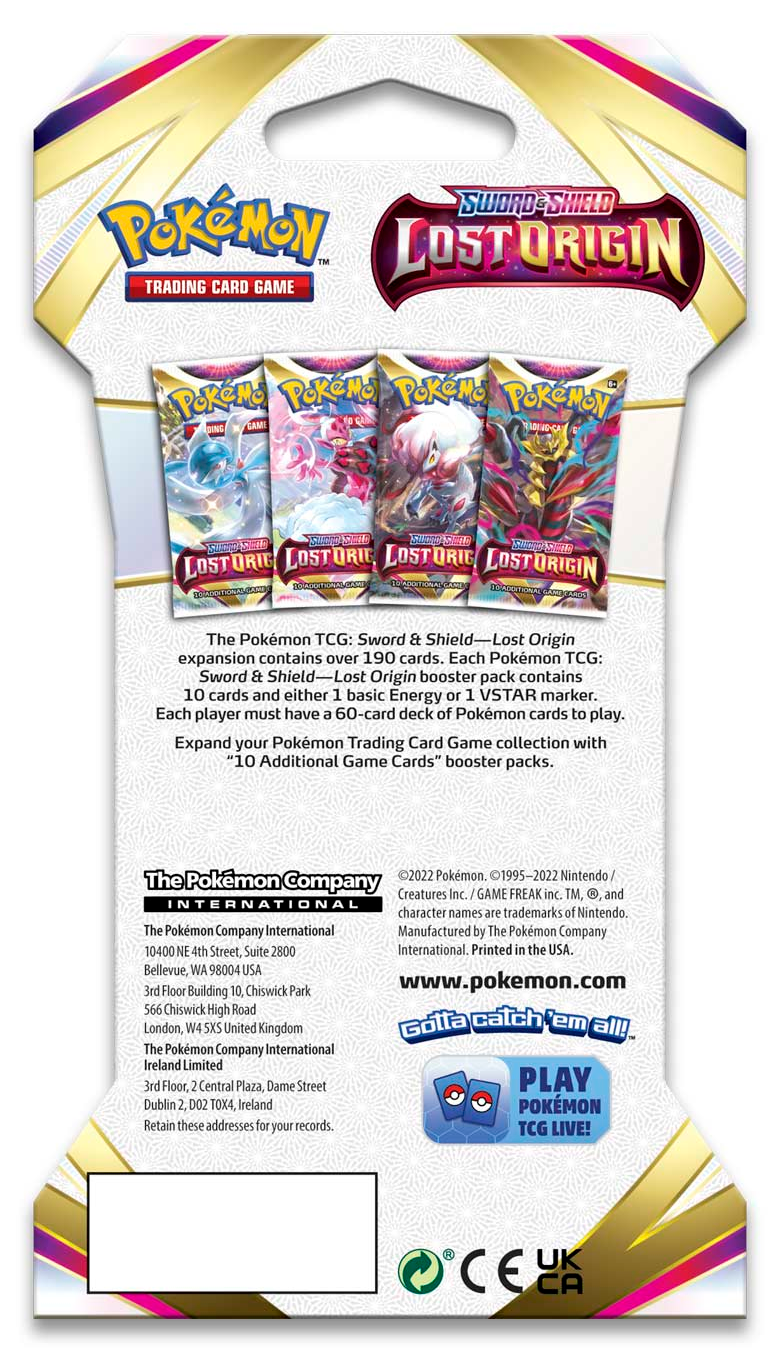 Pokémon TCG: Sword & Shield-Lost Origin Sleeved Booster Pack (10 Cards)