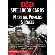 Spellbook Cards Martial Powers & Races