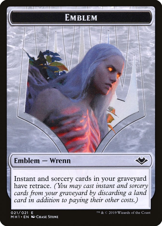 mtg six sided card Elemental (008) // Wrenn and Six Emblem (021) Double-Sided Token [Mode